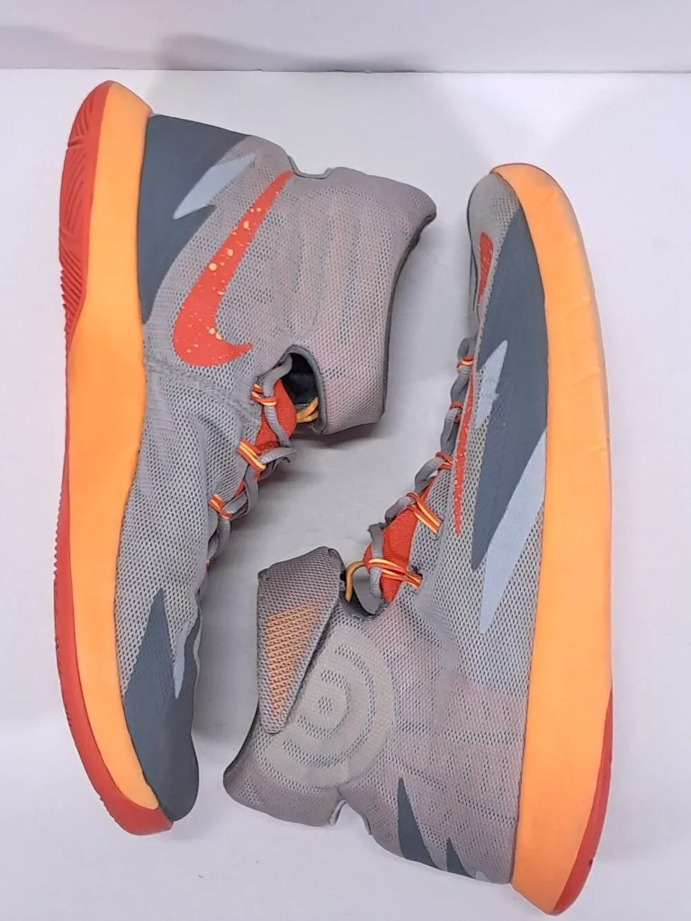Nike Zoom Hyperrev Basketball Shoes Men 11 Gray Orange Athletic 630913-009
